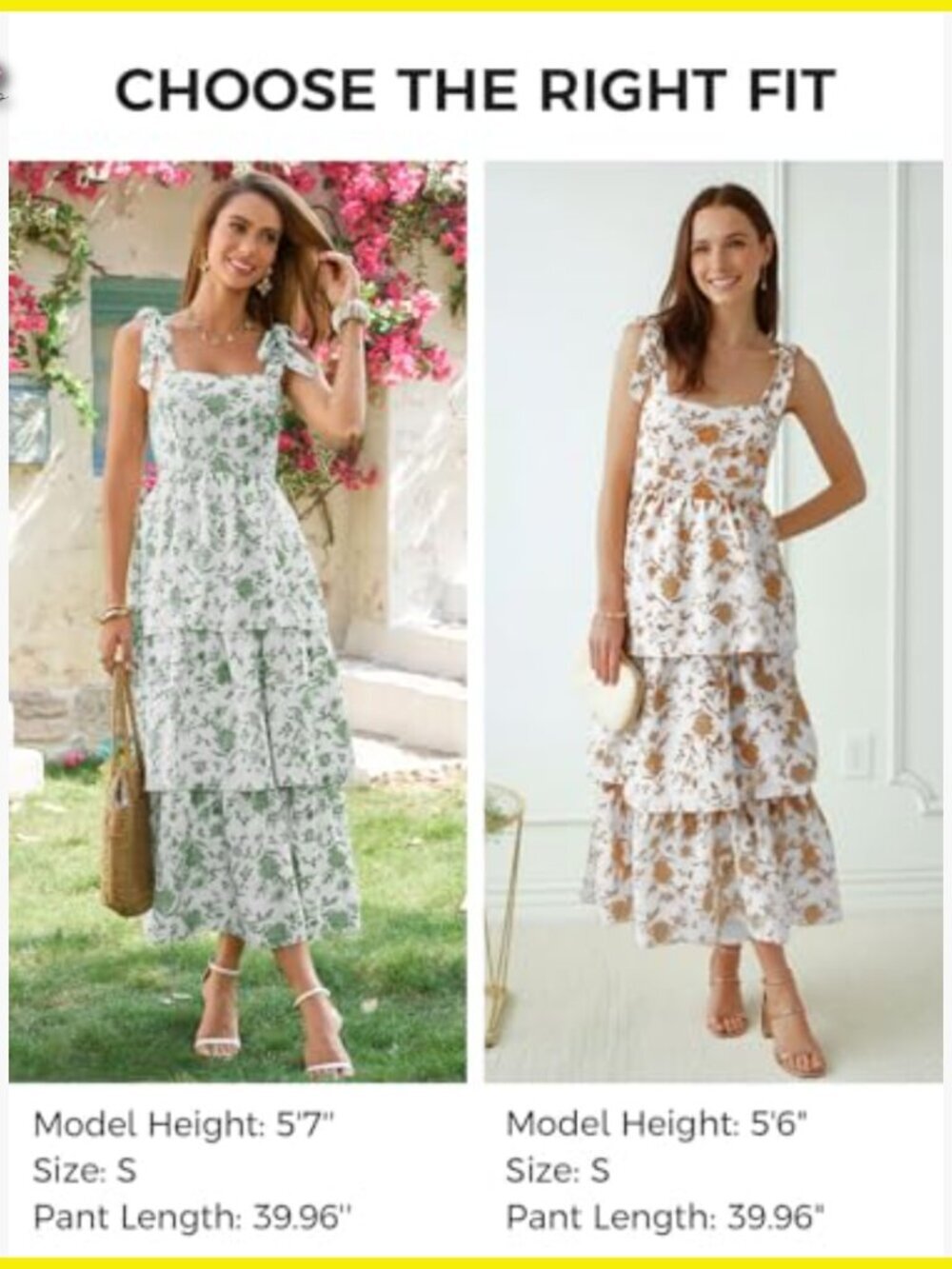 Summer Floral Maxi Dress Boho Loose Fit Smocked Back Tiered Ruffle Beach - Picture 6 of 7